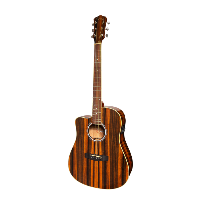 Martinez '51 Series' Left Handed Acoustic-Electric Dreadnought Cutaway Guitar Amara (Gloss)