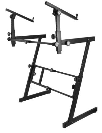 KEYBOARD STAND PRO FOLDING Z STYLE BLACK 2 HOLDE