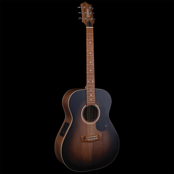 Pratley Premier OM All Solid Blackwood B/S Vintage Black Burst Top electric