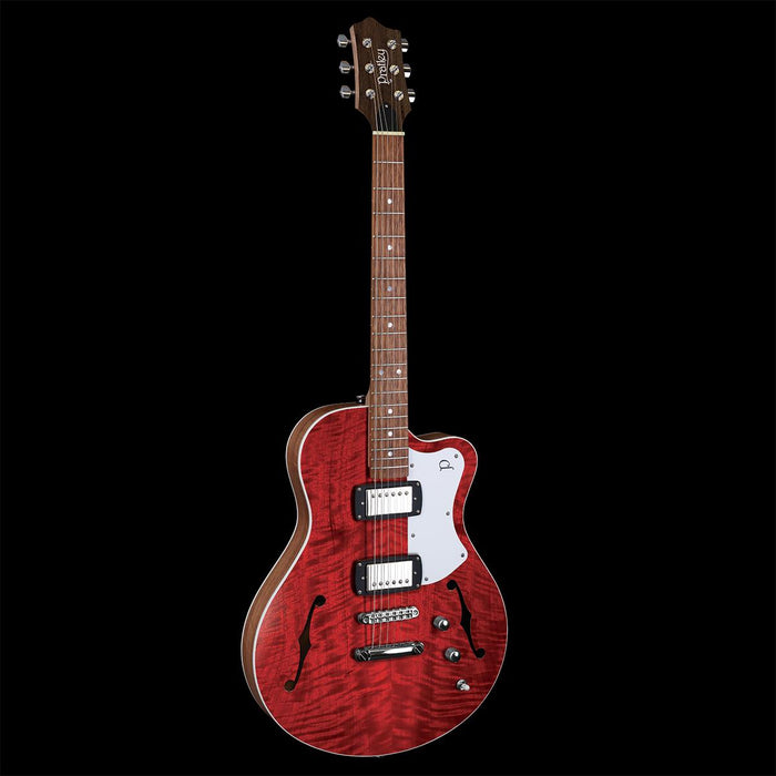 Pratley Electric Semi-Hollow Cherry Red Single CutSD Seth Lover HH Set