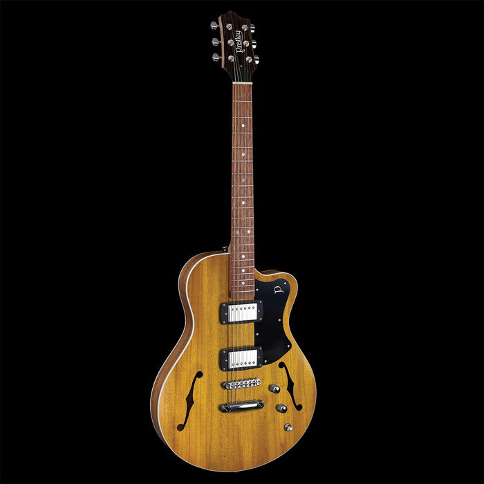 Pratley Electric Semi-Hollow Vintage Yellow Single CutSD Seth Lover HH Set
