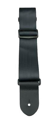 Perris 2" Black Seatbelt Style Guitar Strap with Leather ends