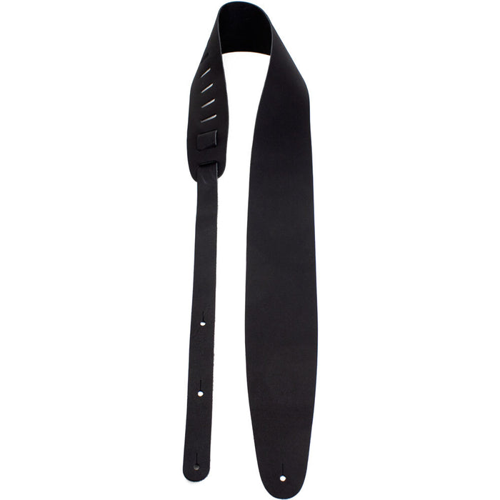 Perris 3.5" Basic Leather Guitar Strap in Black Adjustable length 41" to 56"