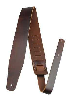 Perris 2.5" Guitar Strap Tan Heavy Buffalo Belt Leather w/ Glazed Finish
