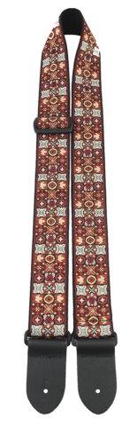 Perris 2" Jacquard Guitar Strap with Red/Black/White Noughts & Crosses design