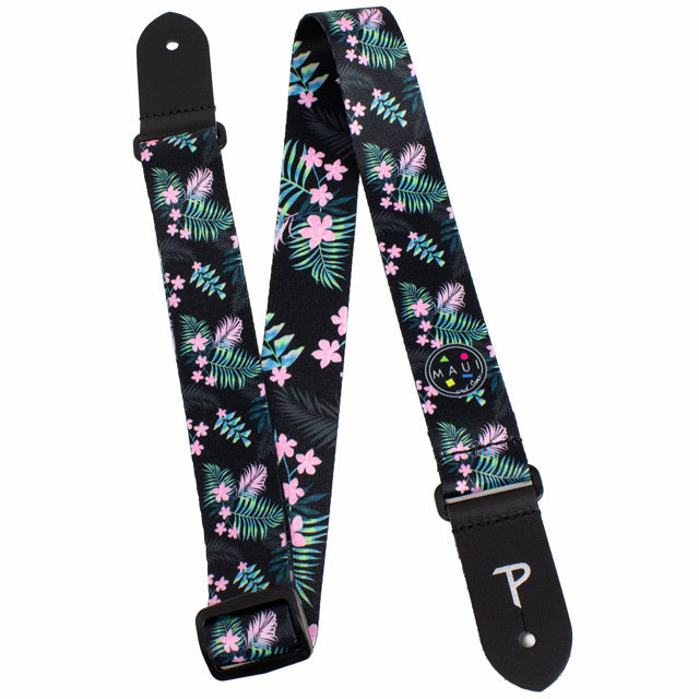 Perris 1.5" Polyester Maui & Sons - 8170 Design Ukulele Strap w/ Leather ends