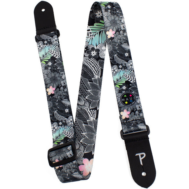 Perris 1.5" Polyester Maui & Sons - 8172 Design Ukulele Strap w/ Leather ends