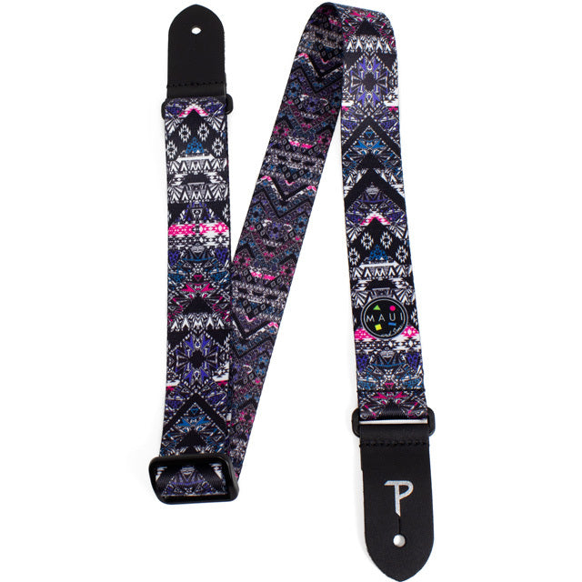 Perris 1.5" Polyester Maui & Sons - 8174 Design Ukulele Strap w/ Leather ends