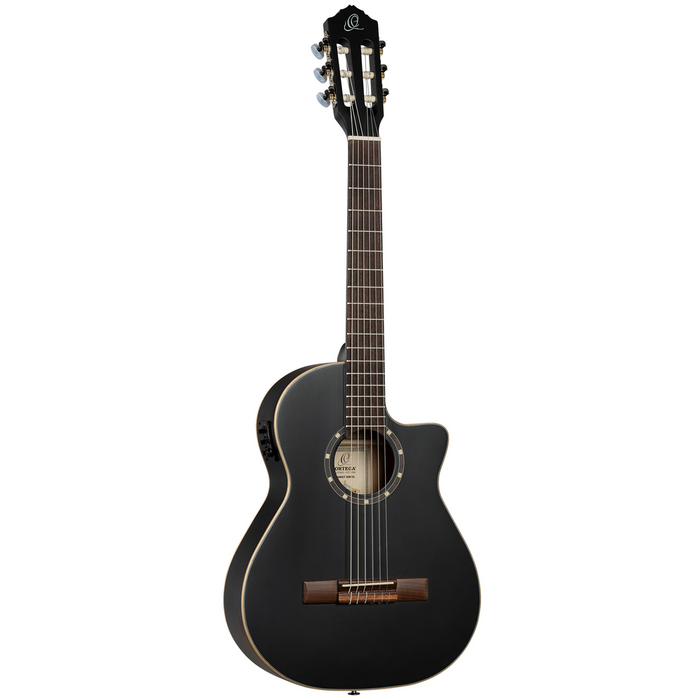 ORTEGA Family Series 3/4 Nylon String Guitar 6-String - Satin Black + Gig Bag