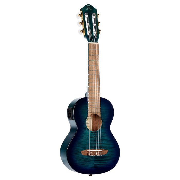 ORTEGA Mini Travel Series 1/8 Guitar 6-String - Faded Blue + Gig Bag