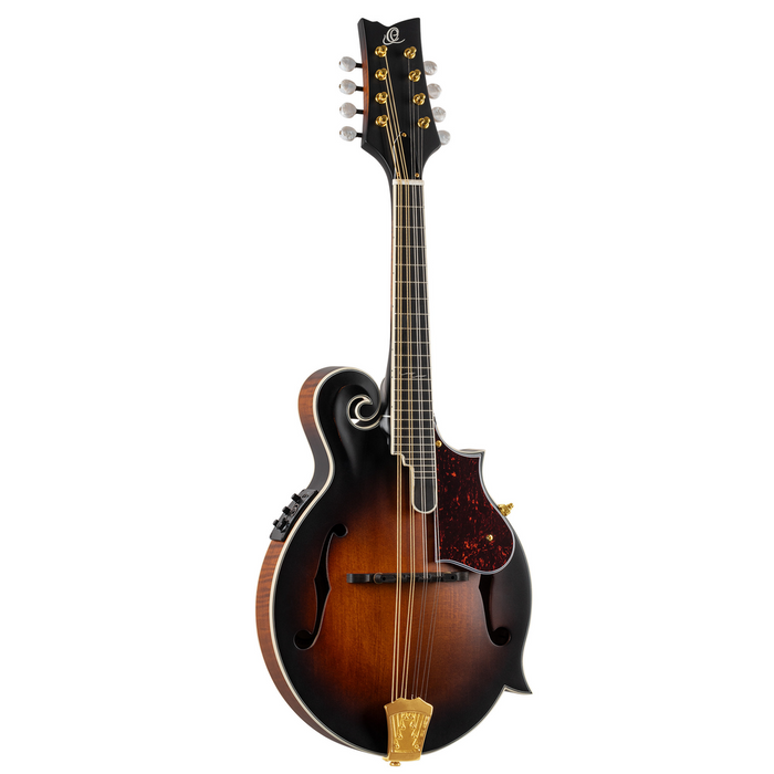 ORTEGA F-Style Series Mandolin 8 String - Solid Spruce / Solid Flamed Antique Violin Oil + Bag