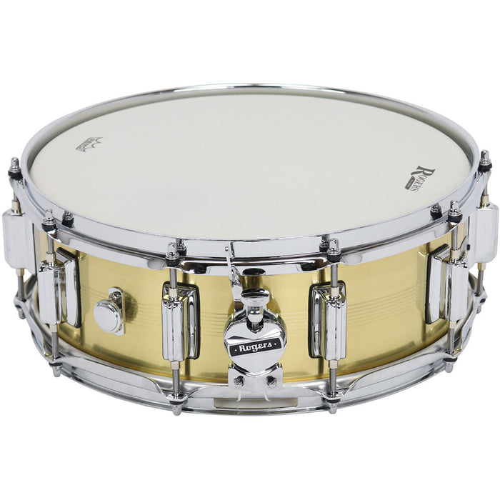 Rogers SuperTen Brass Series Snare Drum in Natural Brass Finish - 14 x 5