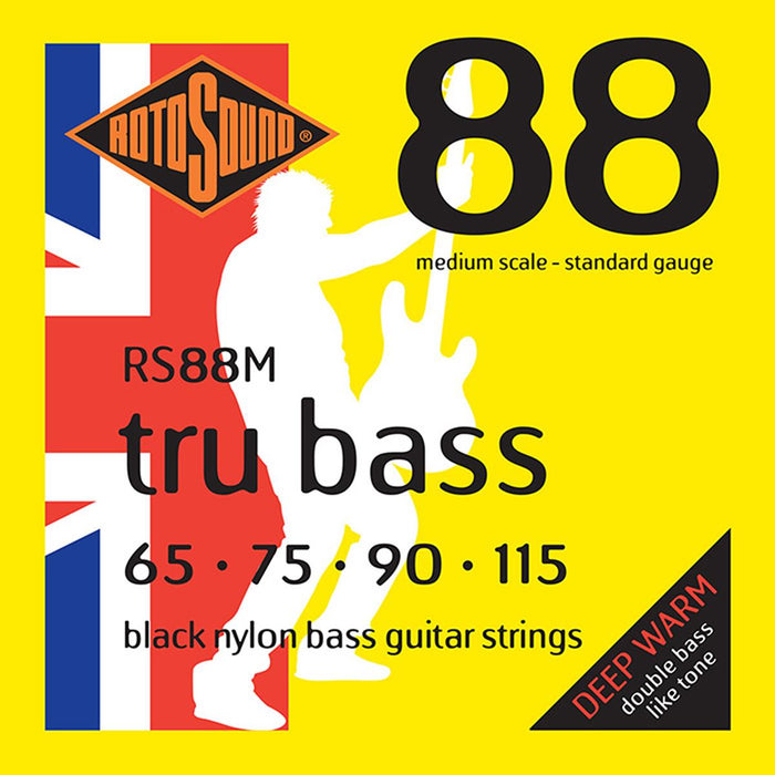Rotosound RS88M Tru Bass 88 Black Nylon Medium Scale 65-115