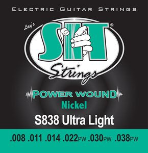 SIT Power Wound Ultra Light Electric Guitar String Set (8-38)