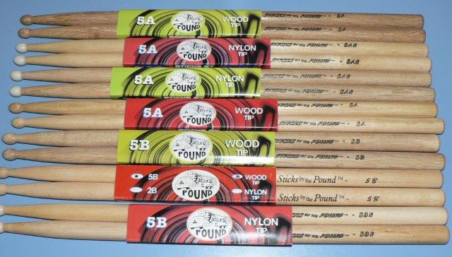 5B WOOD TIP DRUMSTICKS OAK