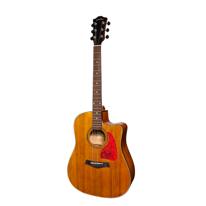 Sanchez Acoustic-Electric Dreadnought Cutaway Guitar Gloss (Acacia)