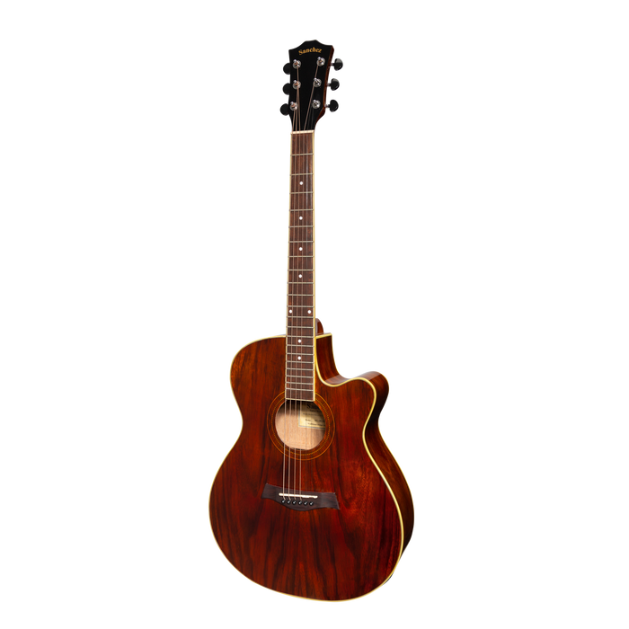 Sanchez Acoustic-Electric Small Body Cutaway Guitar Gloss (Rosewood)