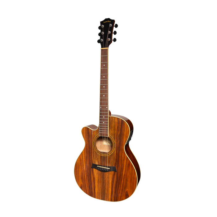 Sanchez Left Handed Acoustic-Electric Small Body Cutaway Guitar Gloss (Rosewood)