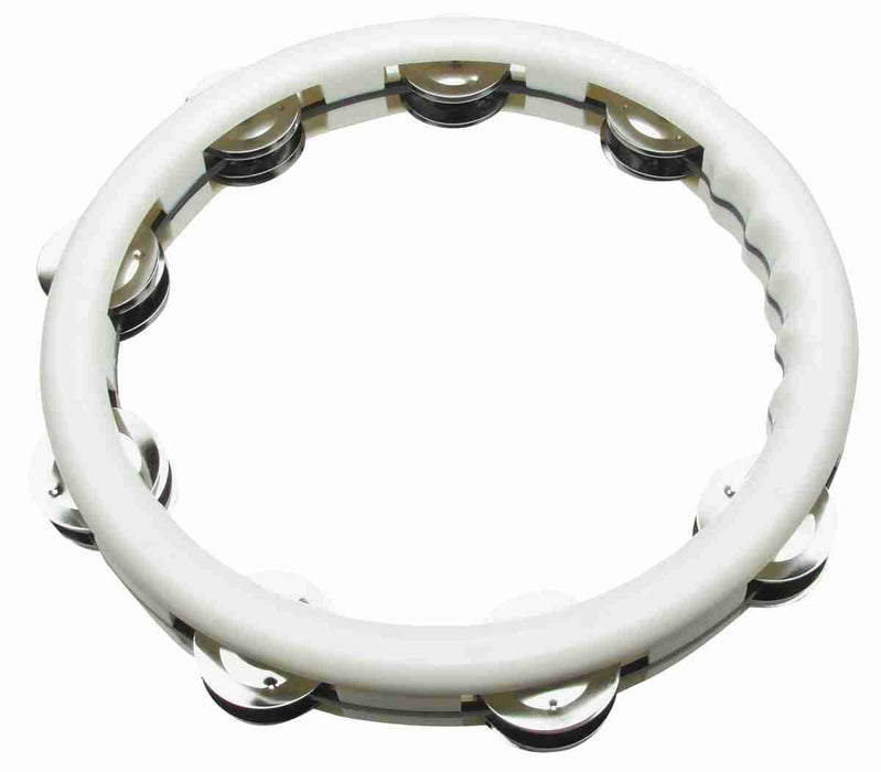 10 INCH HEADLESS TAMBOURINE WHITE