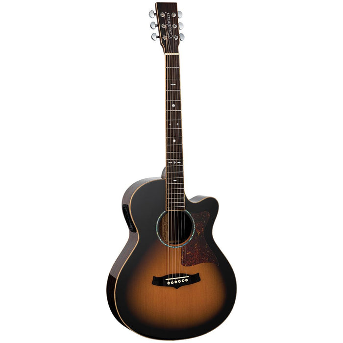 Tanglewood TW45RVSE Sundance Reserve All Solid Superfolk C/E Vintage Burst Cedar Top with Case