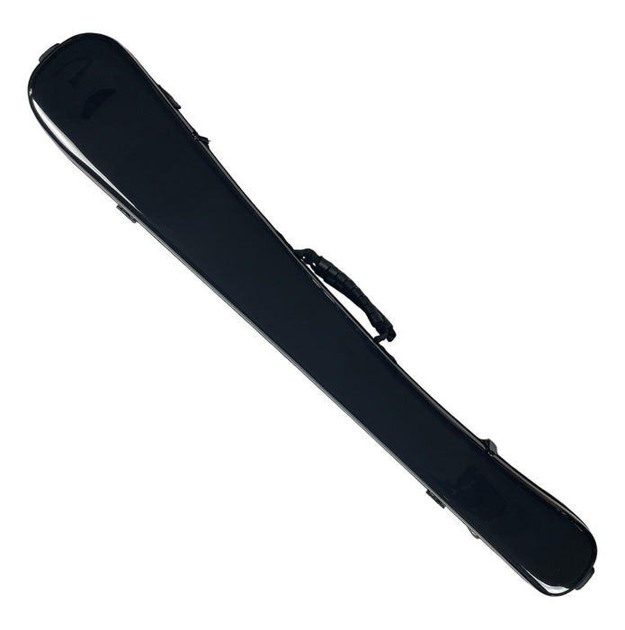 Vivo Bass Bow Case German or French Fits 2 Bows - Polycarbonatew Rosin Bag - Black