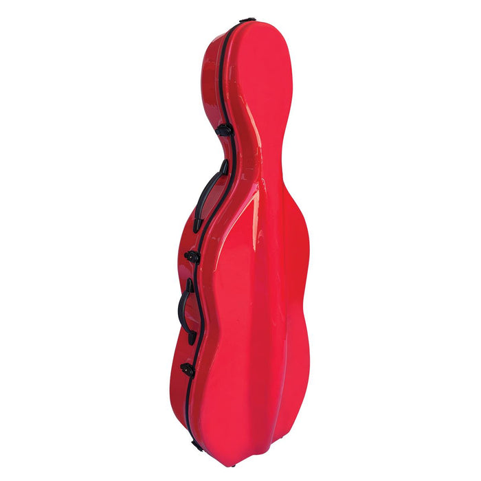 Vivo Polycarbonate Cello  Case 1/2 Cherry Red