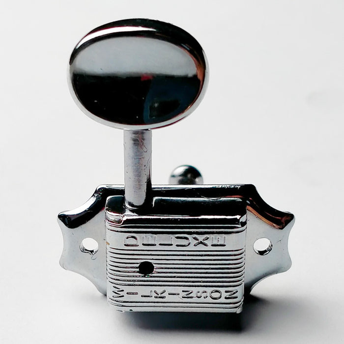 Wilkinson Deluxe Acoustic/Electric Kluson Style Tuning Machines in Nickel Finish (3+3) with Small Round Nickel Buttons