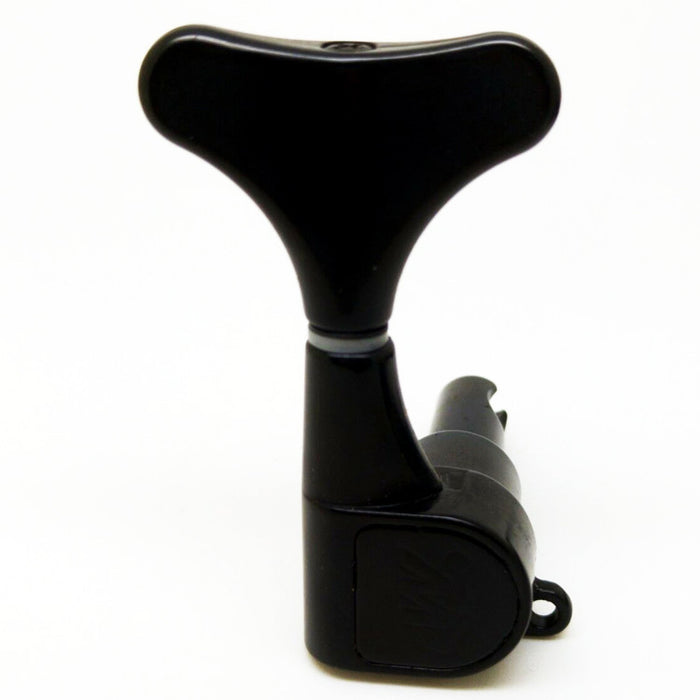 Wilkinson Electric Bass Guitar Sealed Tuning Machines in Black Finish (3+3) with Black Contemporary Buttons