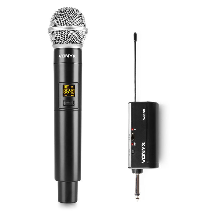 Vonyx WM55 Battery Powered Wireless Handehld Microphone and Receiver Set