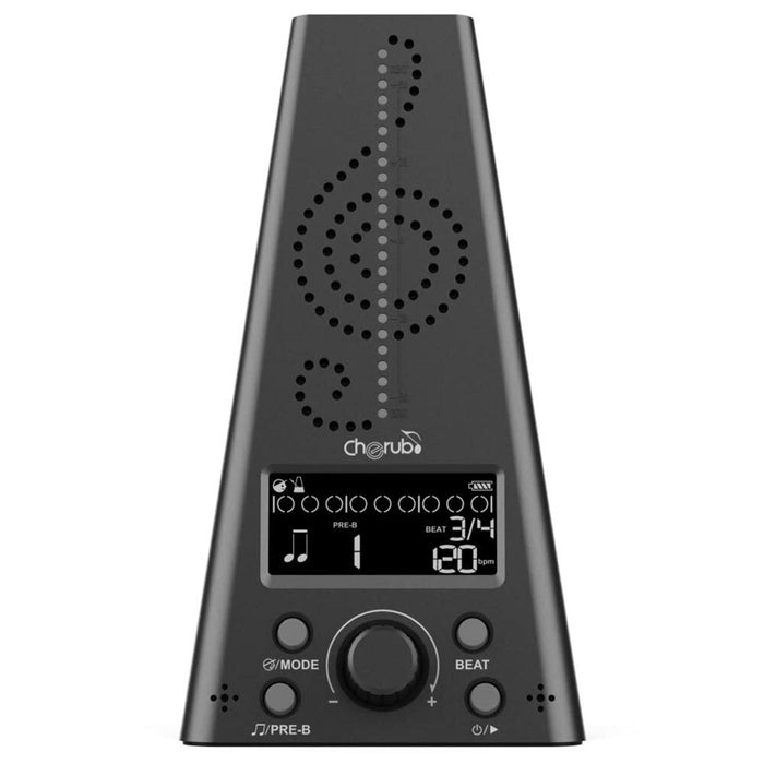 Cherub Rechargeable Digital Metronome Tuner in Black