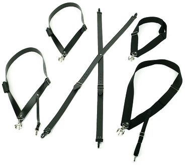 BASS DRUM UNIVERSAL CARRIER STRAP LEATHER BLACK