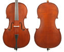 1/2 SIZE CELLO OUTFIT OIL DARK ANTIQUE FINISH