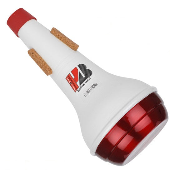 FLUGELHORN MUTE STRAIGHT RED/WH ALUM STONELINED