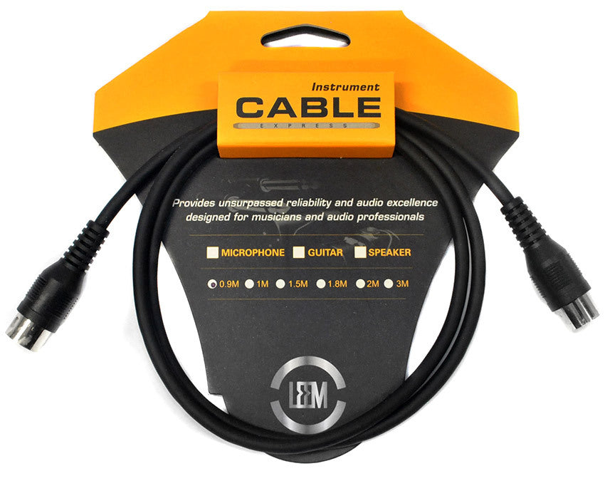 Leem 3ft MIDI Cable (5-Pin MIDI Connector - 5-Pin MIDI Connector)