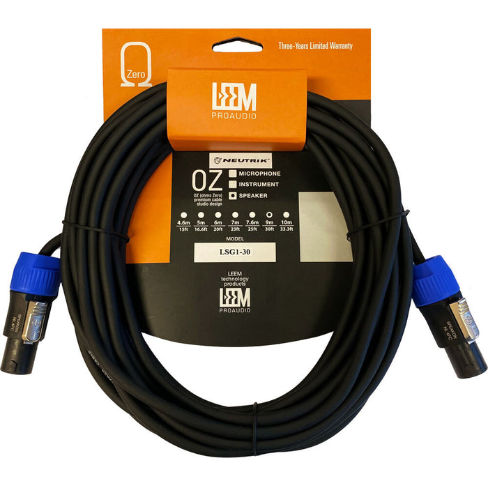 Leem 30ft Speaker Cable (Speakon Female - Speakon Female)