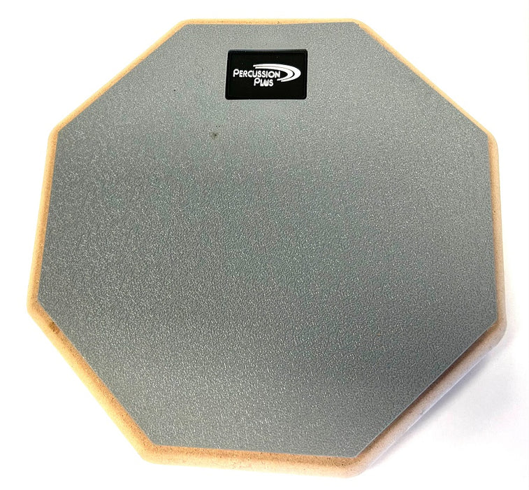 Percussion Plus 8" Hexagonal Drum Practice Pad in Grey with 6mm Thread