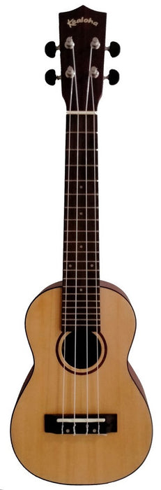 Kealoha KT-Series Soprano Ukulele with Solid Spruce Top in Natural Matt Finish