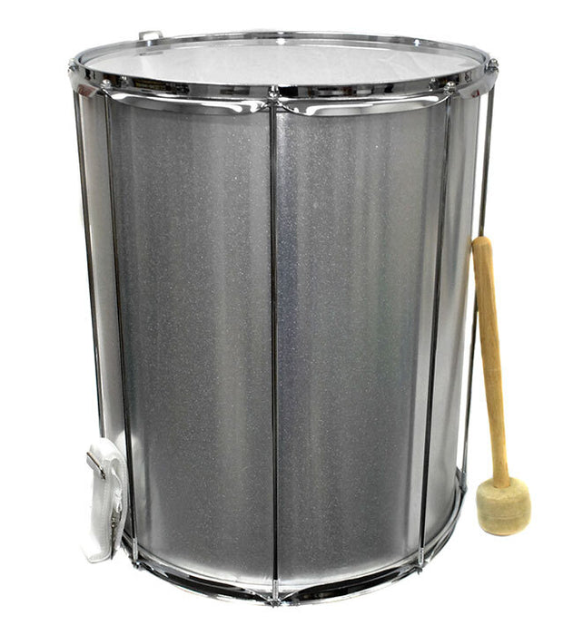 Percussion Plus 16" Aluminum Surdo Drum with Beater & Carry Strap