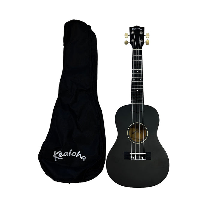 KEALOHA CONCERT UKULELE SATIN BLACK W/ BAG