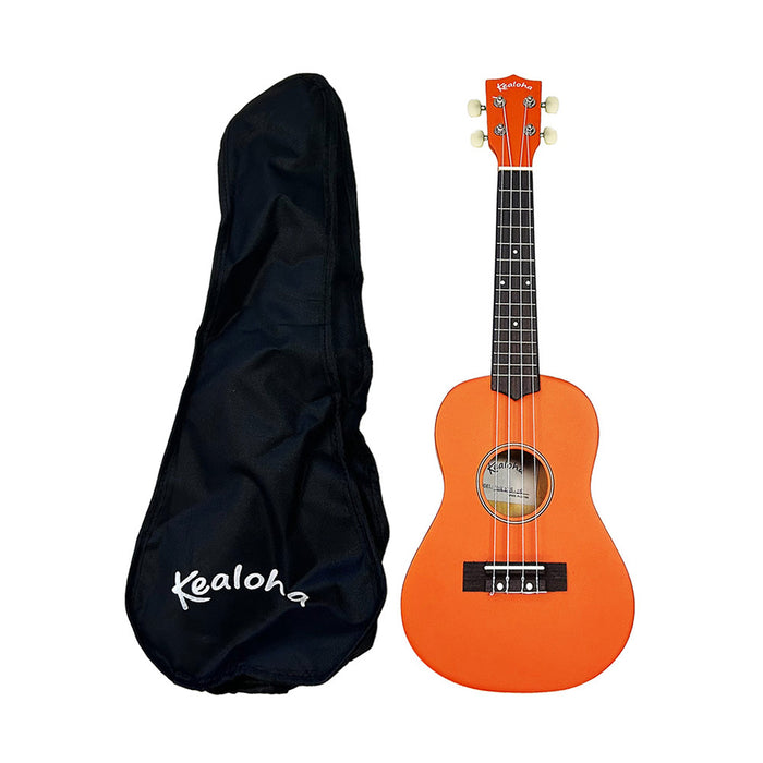 KEALOHA CONCERT UKULELE SATIN ORANGE W/ BAG