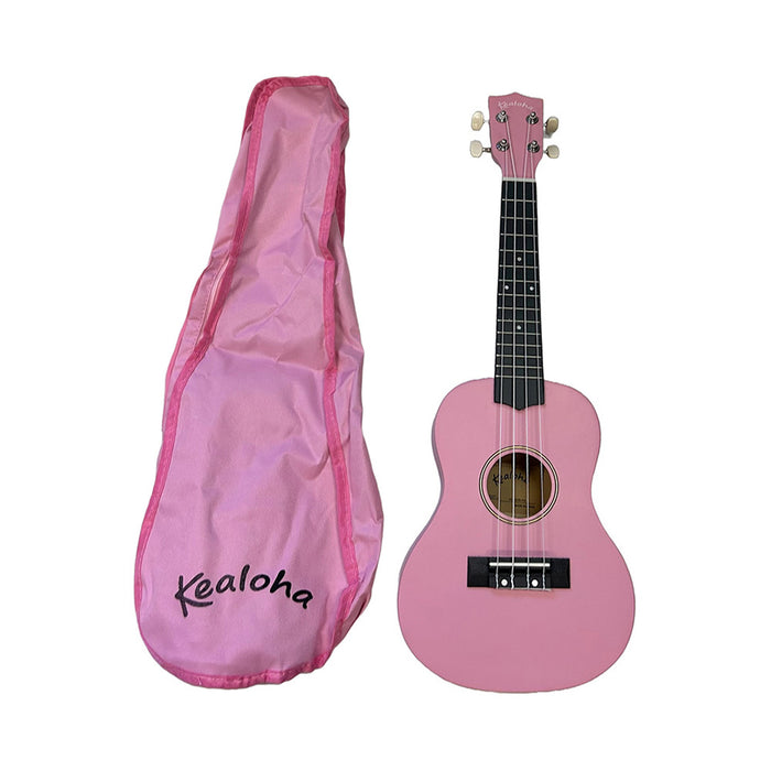 KEALOHA CONCERT UKULELE SATIN PINK W/ BAG