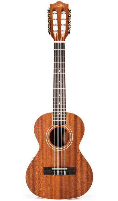 Lanikai Mahogany Series 8-String Tenor Ukulele in Natural Satin Finish with Lanikai Standard Gig Bag