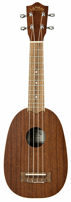 Lanikai Mahogany Series Pineapple Ukulele in Natural Satin Finish with Lanikai Standard Gig Bag