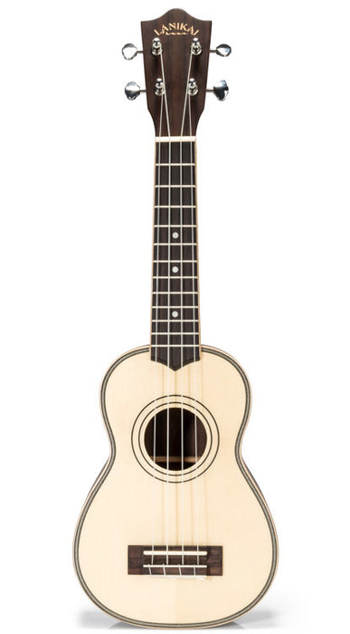 Lanikai Solid Spruce Top Series Soprano Ukulele in Natural Satin Finish with Lanikai Deluxe Gig Bag