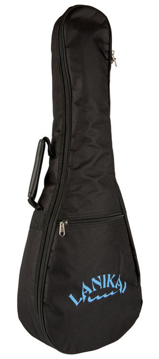 Lanikai Standard Soprano Ukulele Gig Bag in Black Front Zipper Accessory Pocket