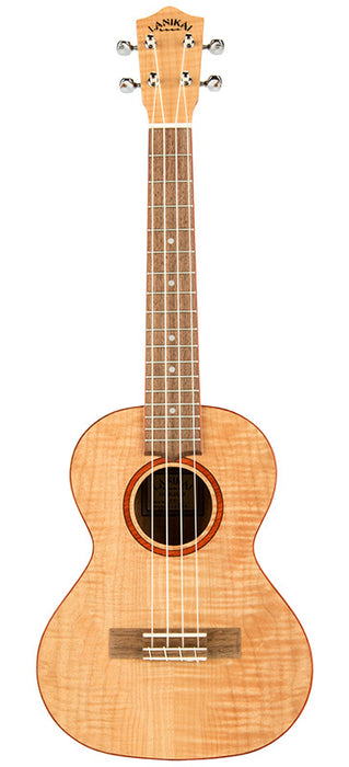 Lanikai Flamed Maple Series Tenor Ukulele in Natural Satin Finish with Lanikai Deluxe Gig Bag