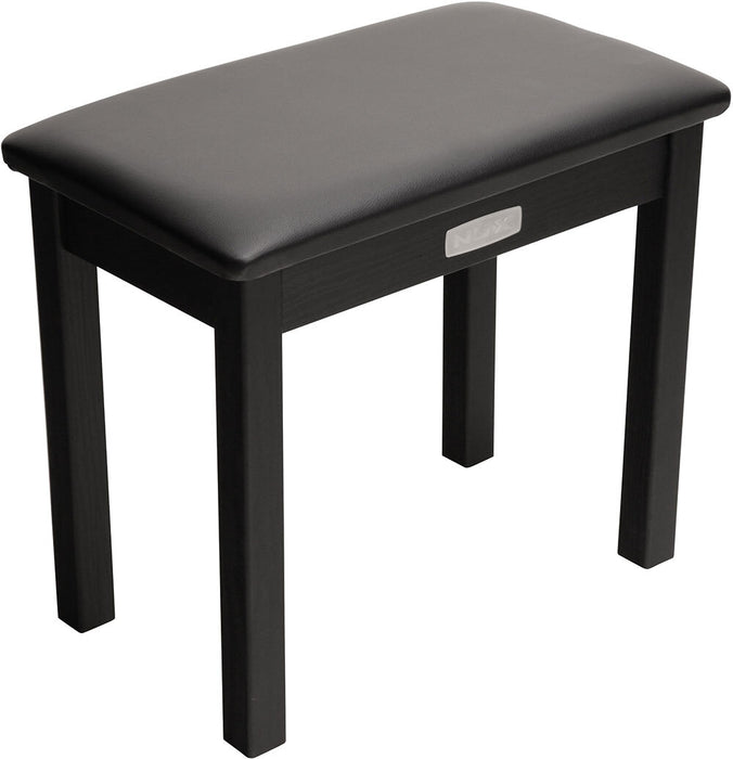 NU-X Metal Keyboard/Piano Bench with Vinyl Padded Top in Black Finish
