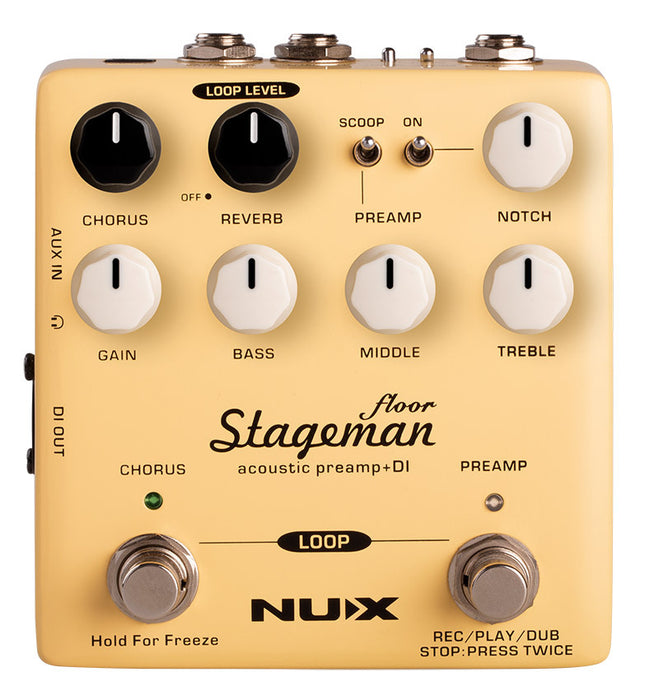 NU-X Verdugo Series Stageman Floor Acoustic Preamp & DI