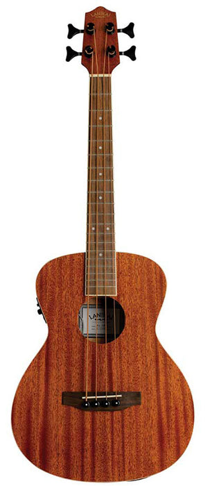 Lanikai Mahogany Series AC/EL Bass Ukulele in Natural Satin Finish with Lanikai Deluxe Gig Bag