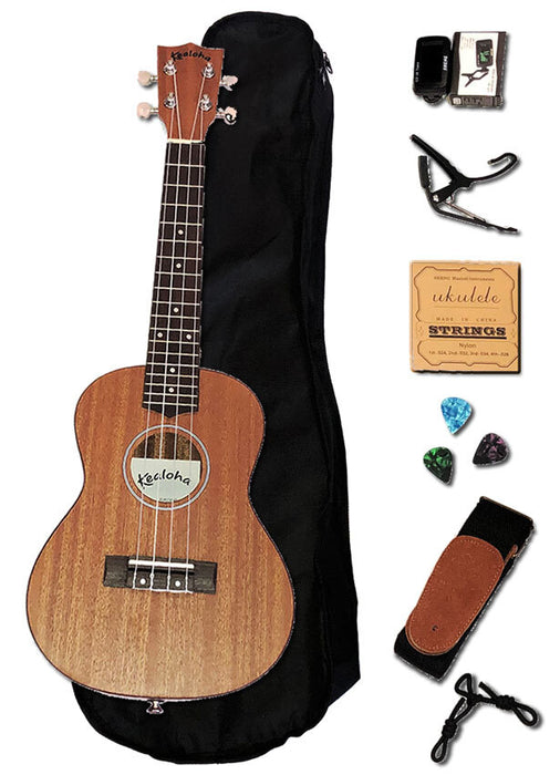 Kealoha KU Series Concert Complete Ukulele Package